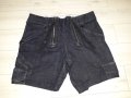 Мъжки черни дънкови бермуди марка FHB с 2 ципа внос от чужбина , снимка 1 - Къси панталони - 23704342