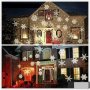 коледно новогодишно осветление прожектор бял сняг за къща и дома Snow Flower Lamp , снимка 4