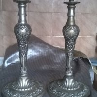 два барокови свещника, снимка 1 - Антикварни и старинни предмети - 21879837