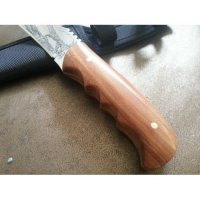 Ловен нож с инкрустиран ловец -130 x 256, снимка 2 - Ножове - 20709501