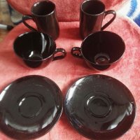 Нов полски порцелан черен,лукс от 6 части+Подарък 4 бр.подложки за чаши, снимка 6 - Кухненски принадлежности - 22081269