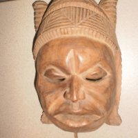  Стара Юруба маска-Нигерия, снимка 4 - Антикварни и старинни предмети - 23590673