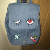 Нова деним раничка Nina Ricci Parfums Denim Backpack. , снимка 8 - Раници - 25486243