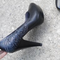 Ново!Естествена кожа-висок ток, снимка 4 - Дамски обувки на ток - 17681131