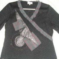 пуловер с апликация, снимка 2 - Блузи с дълъг ръкав и пуловери - 19031785
