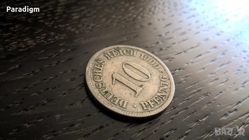 Райх монета - Германия - 10 пфенига | 1900г.; серия A, снимка 1
