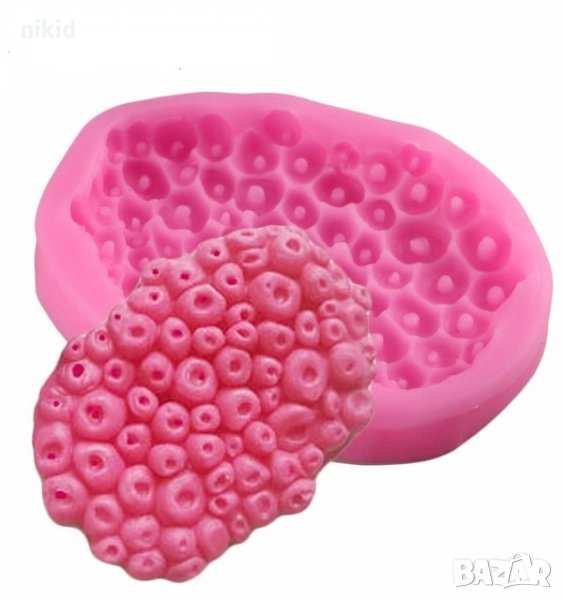 Морски корал гъба овал силиконов молд за фондан украса торта декорация шоколад, снимка 1