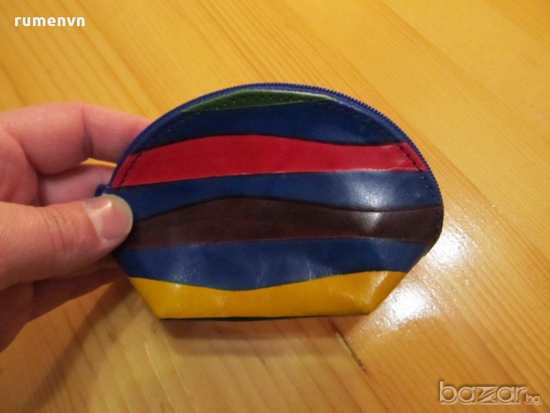 Красиво шарено портмоне за вас дами - от телешка кожа , снимка 1