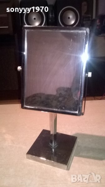 огледало с две лица-41х22х14см-метално-инокс-внос англия, снимка 1