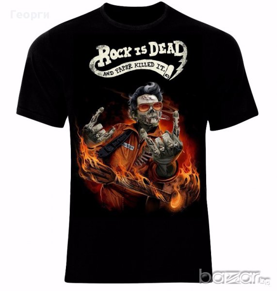  Rock is Dead Tattoo Biker Motorrad Punk Rock Metal Тениска Мъжка/Дамска S до 2XL, снимка 1