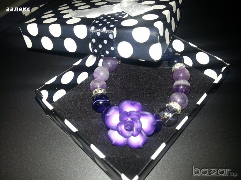 Ръчно изработена гривна от естествени камъни, снимка 1