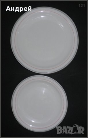 Комплект  „3+3” чинии,от френски аркопал, снимка 4 - Чинии - 23177012