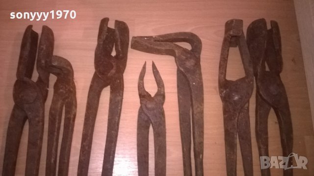 поръчани-ИЗКОВАНИ В ОГЪНЯ-ПРОФИ КОВАШКИ КЛЕЩИ-ВНОС ШВЕЦИЯ, снимка 3 - Клещи - 25756694