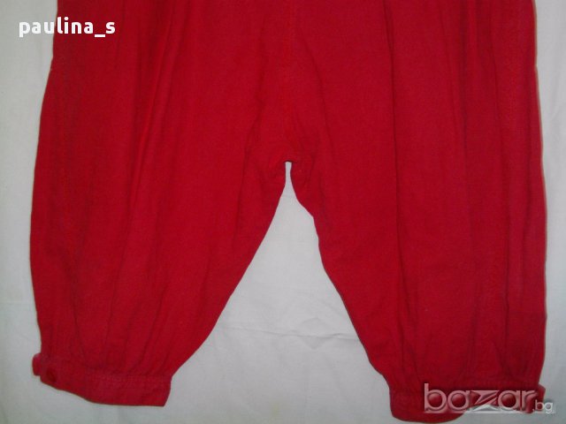 Червени ленени шалвари тип потури "Promod" оригинал, снимка 6 - Къси панталони и бермуди - 10714753
