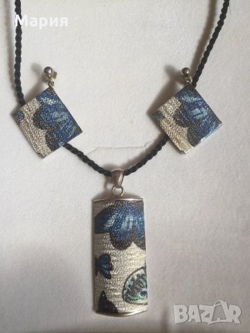 Сребърни Колие и обеци -Sea of silver and gold, сертификат и оригиналната  си кутия