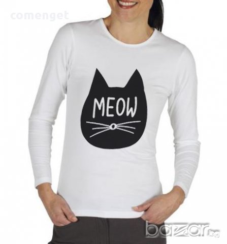 Хит! Дамски тишърт MEOW CAT КОТЕ! Поръчай тениска С Твоя Снимка или идея!, снимка 3 - Тениски - 12383520
