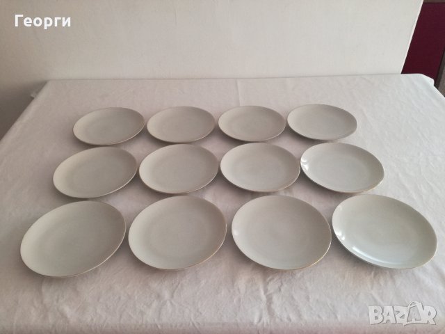 Порцеланови чинии със златен  кант , снимка 4 - Чинии - 22823810