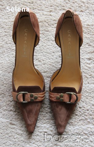 Елегантни обувки Casadei - естествена кожа, снимка 4 - Дамски обувки на ток - 9048754