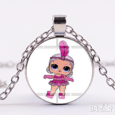 Кукла LOL L.O.L ЛОЛ Surprise детско колие гердан сребрист златист, снимка 2 - Други - 25934411