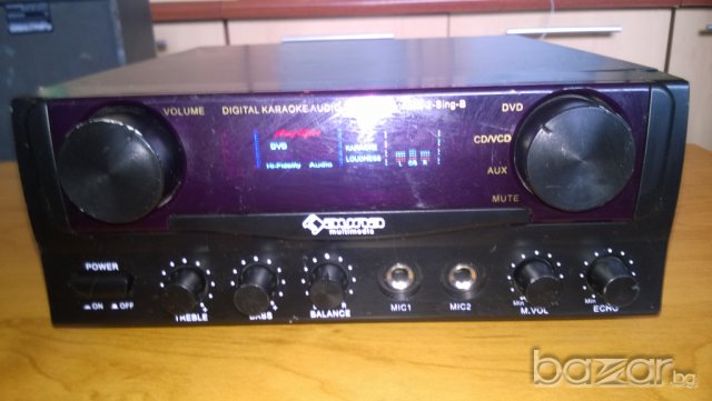 auna multimedia amp-2 sing-2 digital karaoke audio amplifier-швеицария, снимка 10 - Ресийвъри, усилватели, смесителни пултове - 7929436
