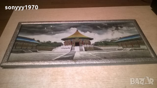 красива картина със сребърна рамка и стъкло-59х27см, снимка 2 - Колекции - 24642420