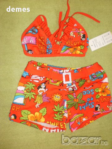 Детски бански в червено за 7-8 годишно дете, нов, снимка 3 - Други - 11099248