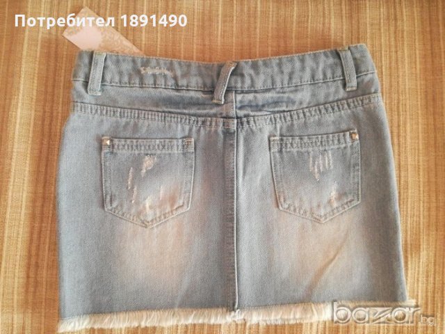 Нова права дънкова пола, снимка 2 - Детски рокли и поли - 20710796