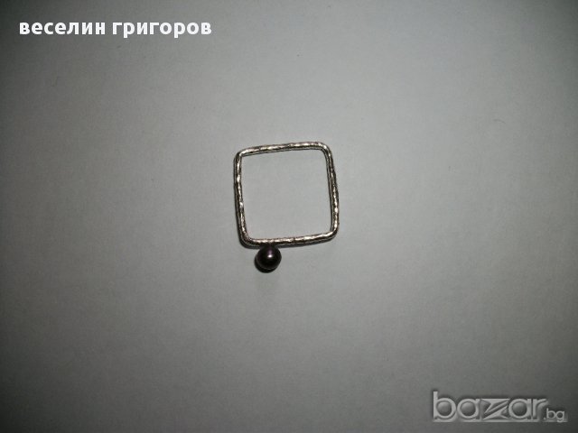 сребърен пръстен с перла, снимка 4 - Пръстени - 16849390