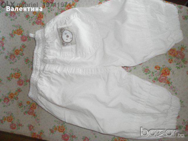 Бели панталонки, снимка 4 - Панталони и долнища за бебе - 16386217