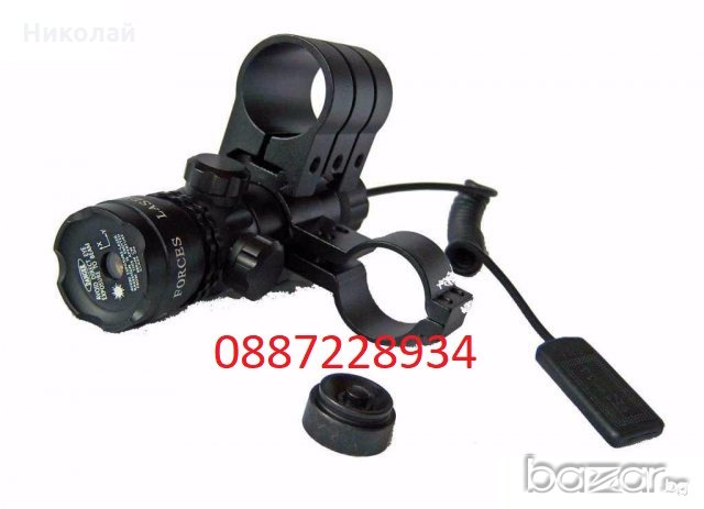 Зелен лазерен прицел, снимка 5 - Оборудване и аксесоари за оръжия - 19629641