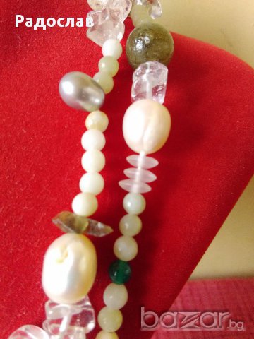 колие/гердан от естествени перли, снимка 2 - Колиета, медальони, синджири - 16824302