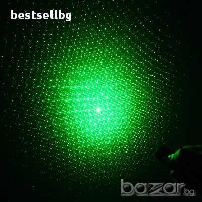 Мощен зелен акумулаторен лазер 500mw акумулаторна батерия 18650 зарядно устройство син голяма точка, снимка 4 - Други спортове - 10170819