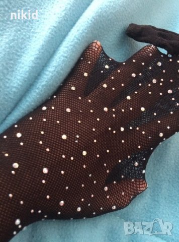 Дамски страхотен забележим мрежест чорапогащник с камъчета диаманти, снимка 6 - Бельо - 23834965