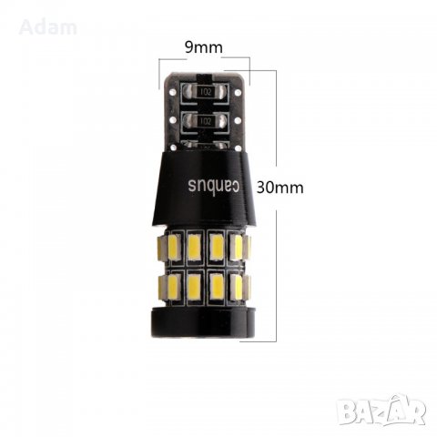 LED Лед крушки габарити Т10 CANBUS с 24SMD и 30SMD диода , снимка 6 - Аксесоари и консумативи - 24034621