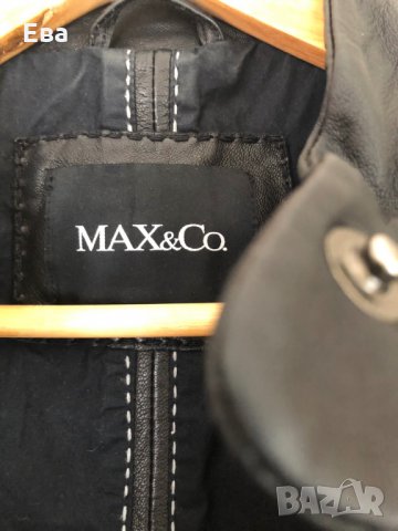 Дамско яке естествена кожа MAX&Co., черно, размер S, оригинално, снимка 4 - Якета - 25397814