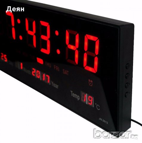 JH3615 Голям електронен часовник за стена 