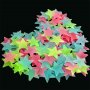 Светещи фосфорни звезди 100 бр. Стайна декорация флуоресцентни звездички декорация за деца, снимка 3