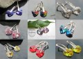 Комплект,Обеци,Колиета Сваровски "сърце" SWAROVSKI® Всички цветове, снимка 8