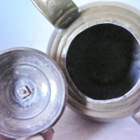 Стар чайник от месинг, снимка 9 - Антикварни и старинни предмети - 24737389