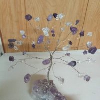 Кристални дръвчета изцяло от естествени камъни.Дървото на живота и любовта., снимка 17 - Декорация за дома - 19828944