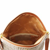 ПРОМО 🍊 TUSCANY LEATHER 🍊 Оригинална плетена дамска чанта от естествена кожа с висулки, снимка 11 - Чанти - 15159002