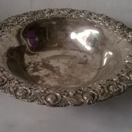 посребрена метална купа, снимка 1 - Антикварни и старинни предмети - 17782165