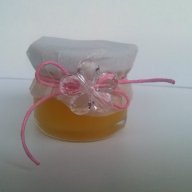Подарък за гостите - Бурканче мед в розово, снимка 3 - Сватбени аксесоари - 10235708