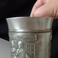 Гравирана чаша,халба от калай BMF. , снимка 6 - Антикварни и старинни предмети - 25737095