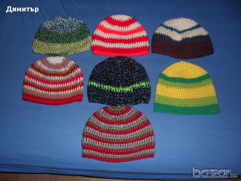 Продавам ръчно плетени шапки, снимка 1