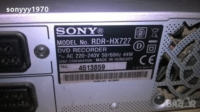 поръчано-sony rdr-hx727 hdd/dvd recorder-160gb-внос швеция, снимка 16 - Плейъри, домашно кино, прожектори - 25652956