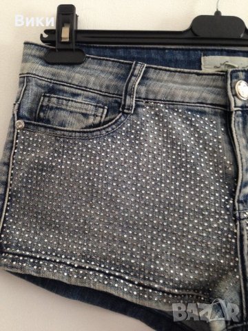 Къси дънки с камъни, снимка 3 - Дънки - 22526401