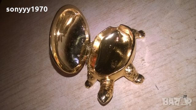 златна костенурка-7х5х3см-внос швеицария, снимка 4 - Колекции - 26049303