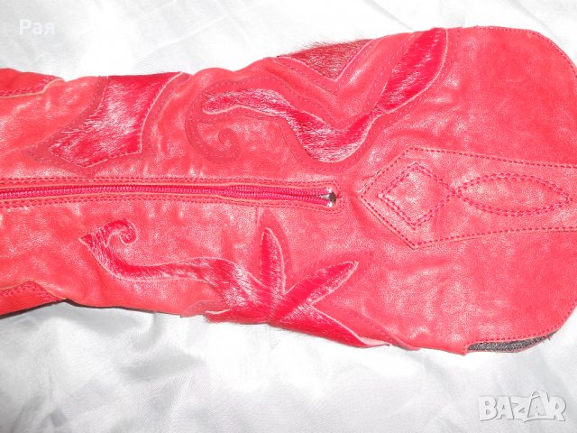 Елегантни ботуши Fiorelli червени кожа и кожа  от пони , снимка 11 - Дамски ботуши - 23847697