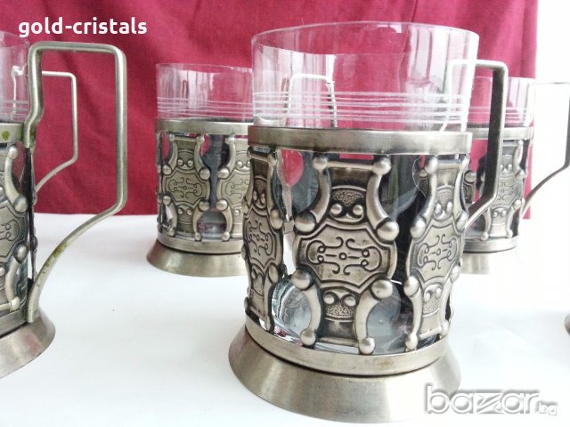   стакани подстакани мелхиор ссср, снимка 4 - Антикварни и старинни предмети - 20331826